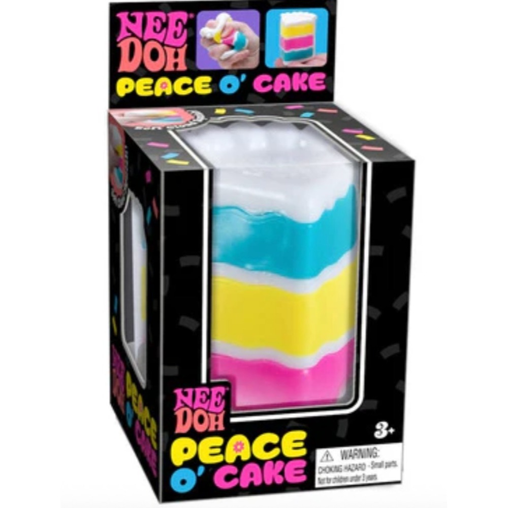NIB Needoh Peace O' Cake Multi-Color Sensory Toy for Kids Ages 4+ - ON HAND